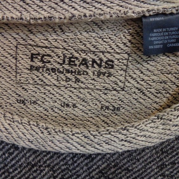 FC Jeans Gray Sweater Knit Tunic Dress Pockets Women's US 6 Above Knee - Picture 6 of 6